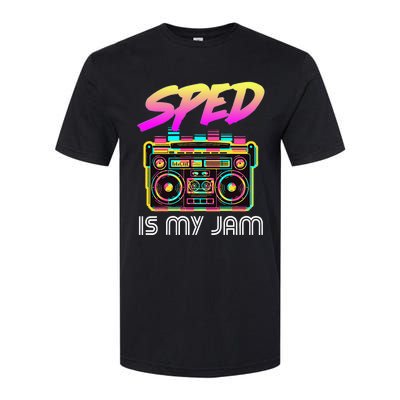 Back To School Retro Sped Is My Jam 80s Teacher Boombox Softstyle CVC T-Shirt