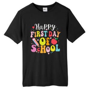 Back To School Teacher Student Happy First Day Of School Tall Fusion ChromaSoft Performance T-Shirt