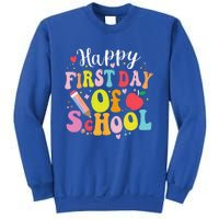 Back To School Teacher Student Happy First Day Of School Sweatshirt