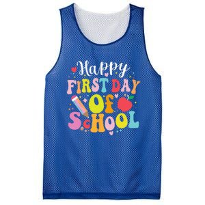 Back To School Teacher Student Happy First Day Of School Mesh Reversible Basketball Jersey Tank