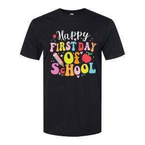 Back To School Teacher Student Happy First Day Of School Softstyle CVC T-Shirt