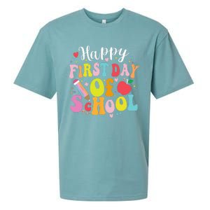 Back To School Teacher Student Happy First Day Of School Sueded Cloud Jersey T-Shirt