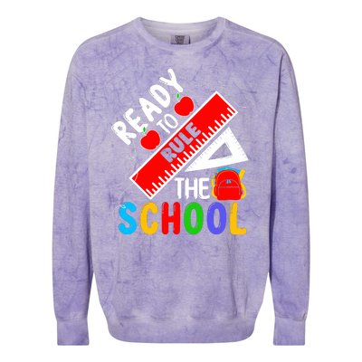 Back To School Teacher Gift Colorblast Crewneck Sweatshirt