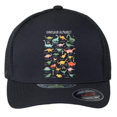 Back To School Types Of Dinosaurs Alphabet Flexfit Unipanel Trucker Cap