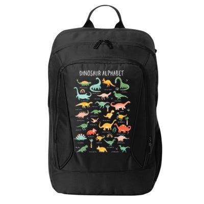 Back To School Types Of Dinosaurs Alphabet City Backpack