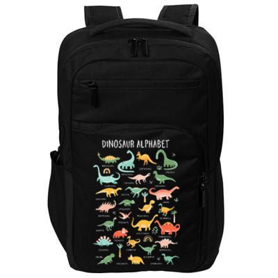 Back To School Types Of Dinosaurs Alphabet Impact Tech Backpack