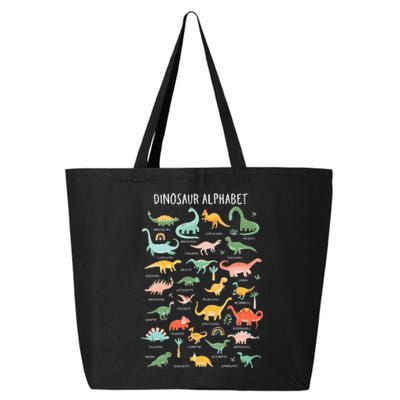 Back To School Types Of Dinosaurs Alphabet 25L Jumbo Tote