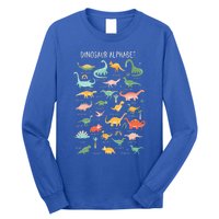 Back To School Types Of Dinosaurs Alphabet Long Sleeve Shirt