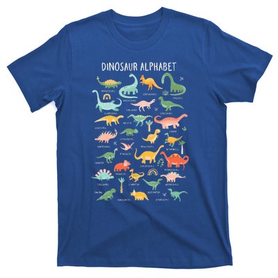 Back To School Types Of Dinosaurs Alphabet T-Shirt