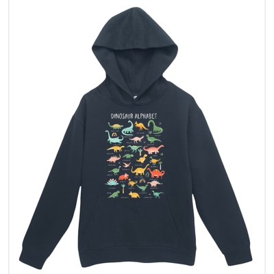 Back To School Types Of Dinosaurs Alphabet Urban Pullover Hoodie