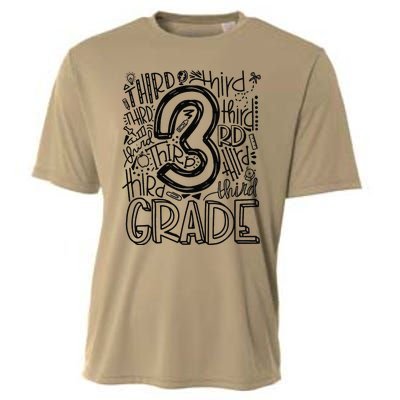 Back To School First Day Of School Typography Third Graders Cooling Performance Crew T-Shirt