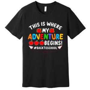 Back To School Adventure Teacher Gift Premium T-Shirt