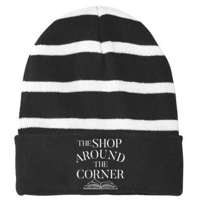 Bookish The Shop Around The Corner Bookworm Striped Beanie with Solid Band