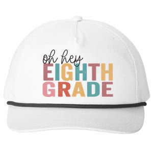 Back To School Students Teacher Oh Hey 8th Eighth Grade Snapback Five-Panel Rope Hat