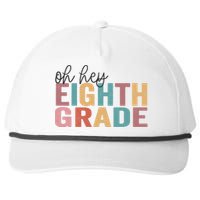 Back To School Students Teacher Oh Hey 8th Eighth Grade Snapback Five-Panel Rope Hat