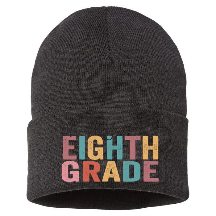 Back To School Students Teacher Oh Hey 8th Eighth Grade Sustainable Knit Beanie