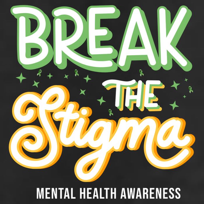 Break The Stigma Mental Health Awareness 7 Panel Mesh Trucker Snapback Hat
