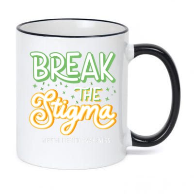 Break The Stigma Mental Health Awareness 11oz Black Color Changing Mug