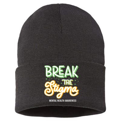 Break The Stigma Mental Health Awareness Sustainable Knit Beanie