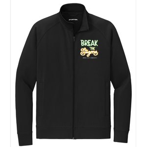 Break The Stigma Mental Health Awareness Stretch Full-Zip Cadet Jacket