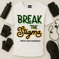 Break The Stigma Mental Health Awareness Cooling Performance Crew T-Shirt