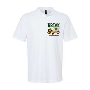 Break The Stigma Mental Health Awareness Softstyle Adult Sport Polo