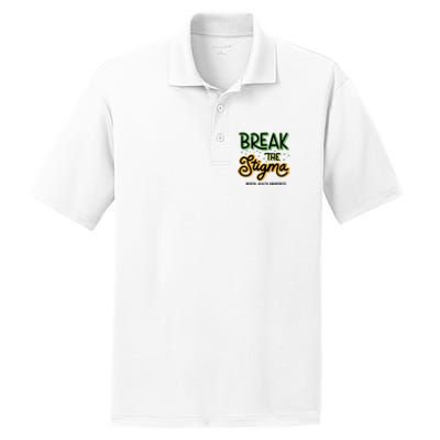 Break The Stigma Mental Health Awareness PosiCharge RacerMesh Polo