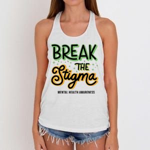 Break The Stigma Mental Health Awareness Women's Knotted Racerback Tank