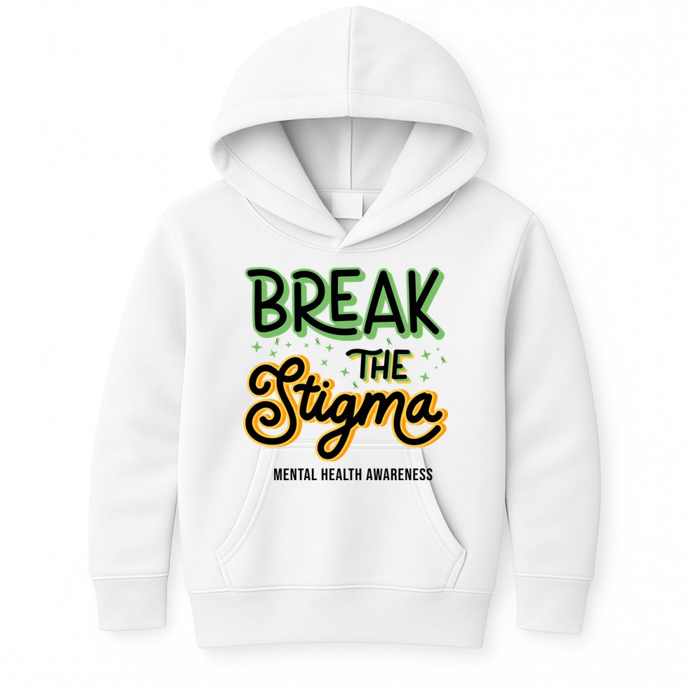 Break The Stigma Mental Health Awareness Kids Hoodie