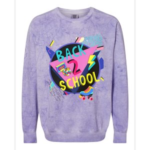 Back To School 90s Teacher Back 2 School 1st Day Of School Colorblast Crewneck Sweatshirt