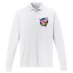 Back To School 90s Teacher Back 2 School 1st Day Of School Performance Long Sleeve Polo