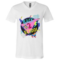 Back To School 90s Teacher Back 2 School 1st Day Of School V-Neck T-Shirt