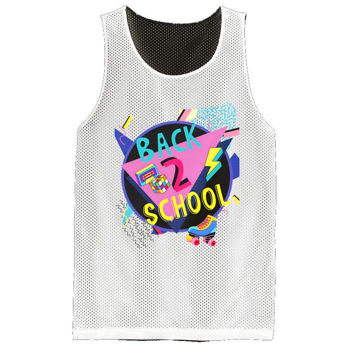 Back To School 90s Teacher Back 2 School 1st Day Of School Mesh Reversible Basketball Jersey Tank