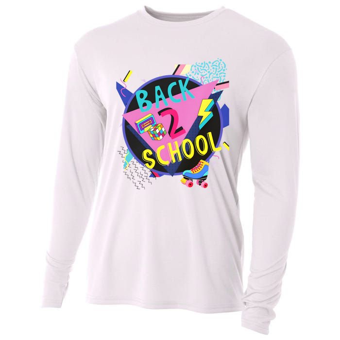 Back To School 90s Teacher Back 2 School 1st Day Of School Cooling Performance Long Sleeve Crew