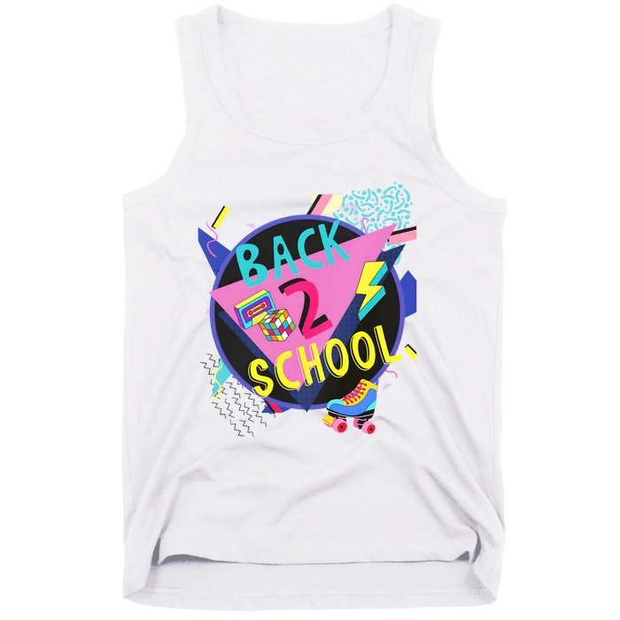 Back To School 90s Teacher Back 2 School 1st Day Of School Tank Top