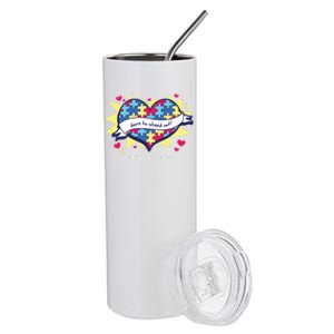 Born To Stand Out! Cute Gift Autism Awareness Quote Proud Autistic Gift Stainless Steel Tumbler