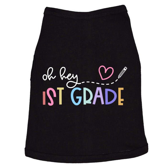 Back To School Oh Hey 1st Grade Teachers Women Student Doggie Tank