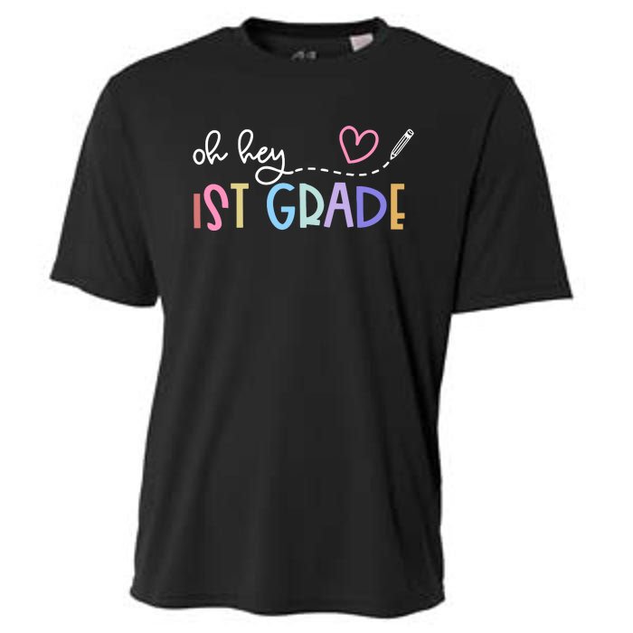 Back To School Oh Hey 1st Grade Teachers Women Student Cooling Performance Crew T-Shirt