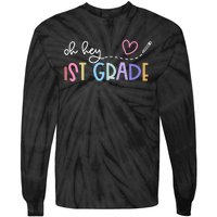 Back To School Oh Hey 1st Grade Teachers Women Student Tie-Dye Long Sleeve Shirt