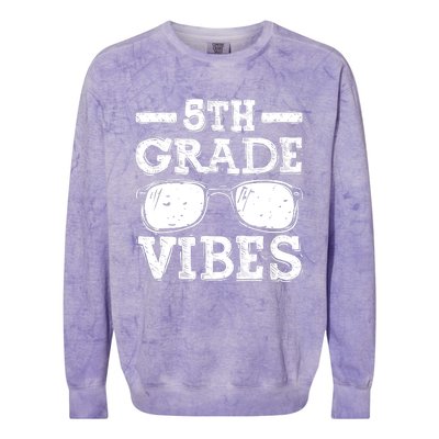 Back To School 5th Grade Vibes, First Day Teacher Colorblast Crewneck Sweatshirt