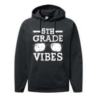 Back To School 5th Grade Vibes, First Day Teacher Performance Fleece Hoodie