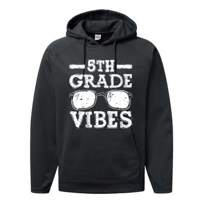 Back To School 5th Grade Vibes, First Day Teacher Performance Fleece Hoodie