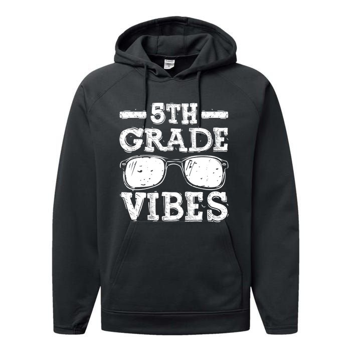 Back To School 5th Grade Vibes, First Day Teacher Performance Fleece Hoodie