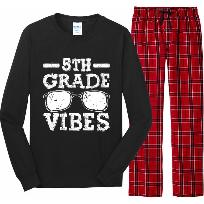 Back To School 5th Grade Vibes, First Day Teacher Long Sleeve Pajama Set