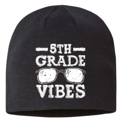 Back To School 5th Grade Vibes, First Day Teacher Sustainable Beanie