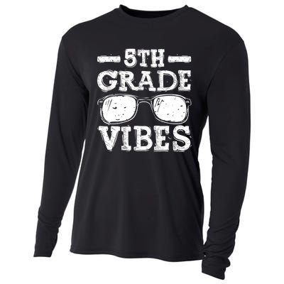 Back To School 5th Grade Vibes, First Day Teacher Cooling Performance Long Sleeve Crew