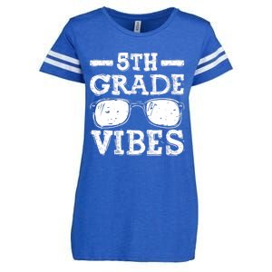 Back To School 5th Grade Vibes, First Day Teacher Enza Ladies Jersey Football T-Shirt