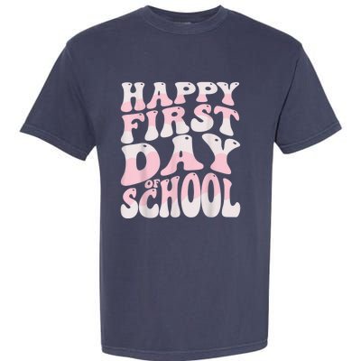 Back To School Happy First Day Of School Teacher Student Garment-Dyed Heavyweight T-Shirt