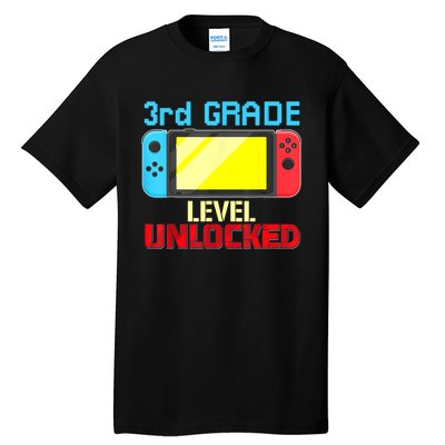 Back To School Video Gamer 3rd Grade Level Unlocked Boy Kids Tall T-Shirt