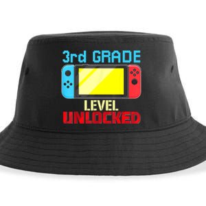 Back To School Video Gamer 3rd Grade Level Unlocked Boy Kids Sustainable Bucket Hat